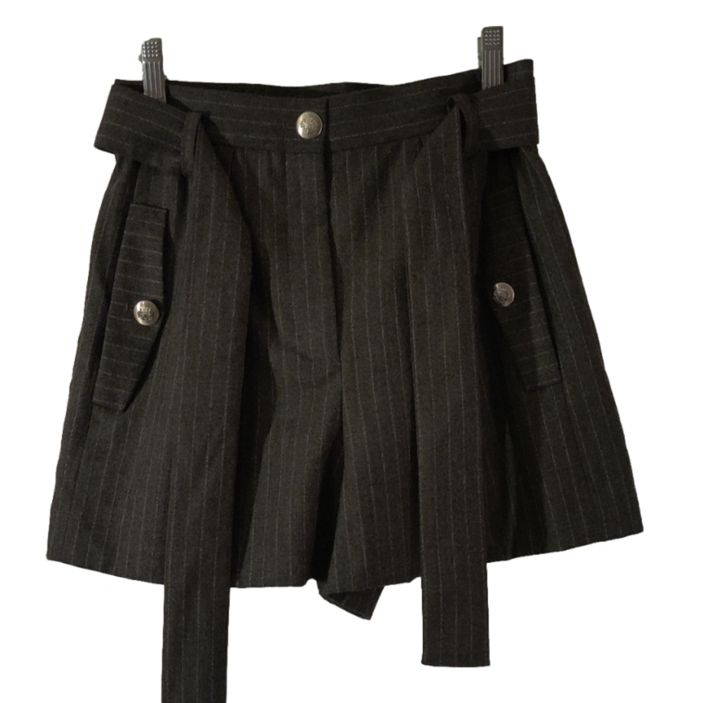 Maje Women's Virgin Wool & Cashmere Belted Shorts Size 36 (4)